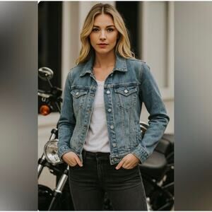 Lucky Brand The Tomboy Trucker Denim Jacket Size Small